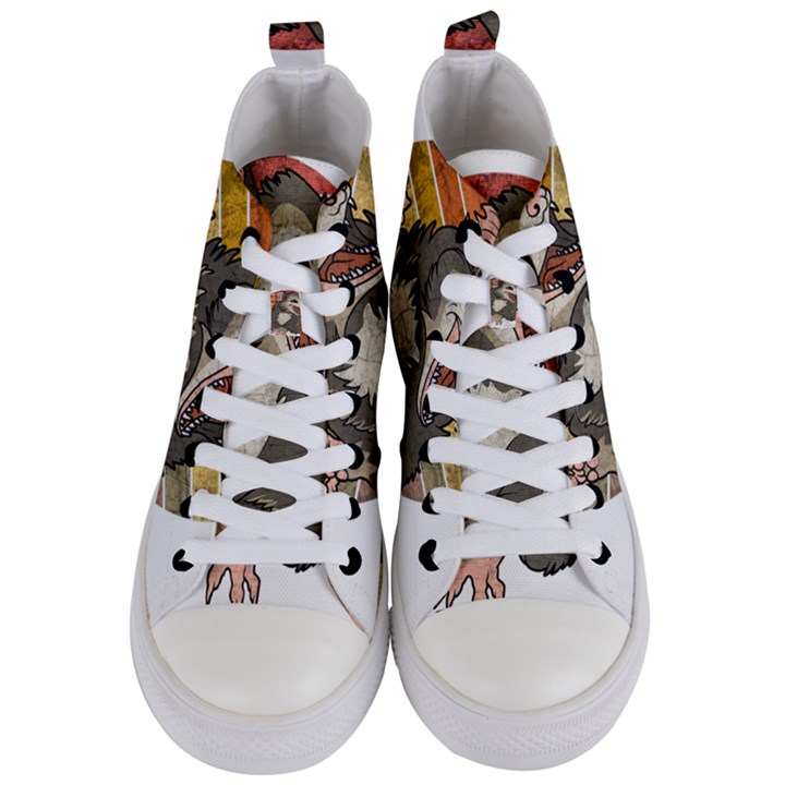 Possum  Women s Mid-Top Canvas Sneakers