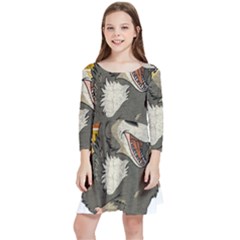 Possum  Kids  Quarter Sleeve Skater Dress by Valentinaart