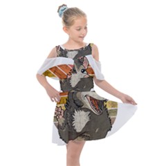 Possum  Kids  Shoulder Cutout Chiffon Dress by Valentinaart