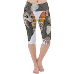 Possum  Lightweight Velour Cropped Yoga Leggings by Valentinaart