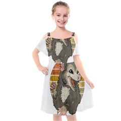 Possum  Kids  Cut Out Shoulders Chiffon Dress by Valentinaart