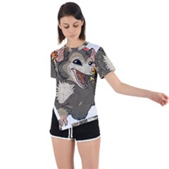 Possum  Asymmetrical Short Sleeve Sports Tee by Valentinaart