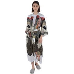 Possum  Maxi Satin Kimono by Valentinaart