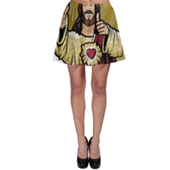 Buddy Christ Skater Skirt by Valentinaart