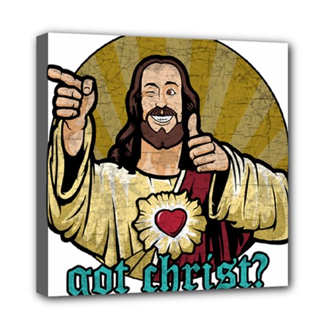 Buddy Christ Mini Canvas 8  X 8  (stretched) by Valentinaart