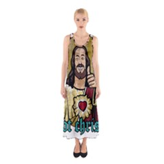 Buddy Christ Sleeveless Maxi Dress by Valentinaart