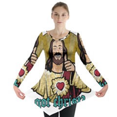 Buddy Christ Long Sleeve Tunic  by Valentinaart