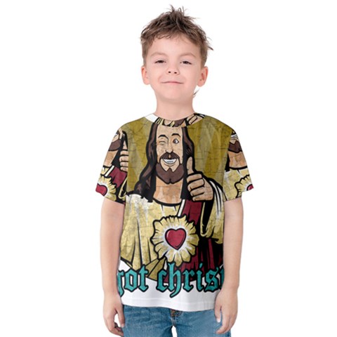 Buddy Christ Kids  Cotton Tee by Valentinaart