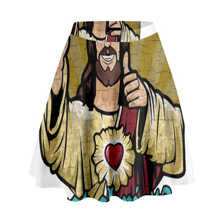 Buddy Christ High Waist Skirt