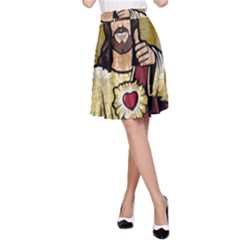 Buddy Christ A-line Skirt by Valentinaart