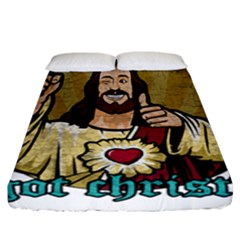 Buddy Christ Fitted Sheet (california King Size) by Valentinaart