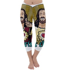 Buddy Christ Capri Winter Leggings  by Valentinaart