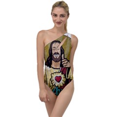 Buddy Christ To One Side Swimsuit by Valentinaart