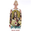 Buddy Christ Velvet Long Sleeve Shoulder Cutout Dress View2