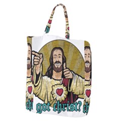 Buddy Christ Giant Grocery Tote by Valentinaart