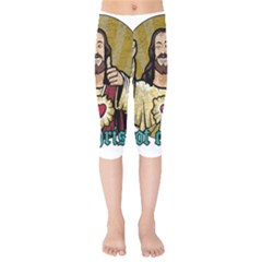 Buddy Christ Kids  Capri Leggings  by Valentinaart