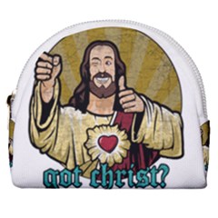 Buddy Christ Horseshoe Style Canvas Pouch by Valentinaart