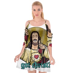 Buddy Christ Cutout Spaghetti Strap Chiffon Dress by Valentinaart