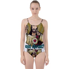 Buddy Christ Cut Out Top Tankini Set by Valentinaart