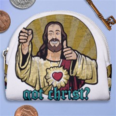 Buddy Christ Horseshoe Style Canvas Pouch by Valentinaart