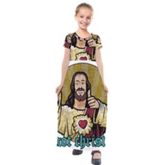 Buddy Christ Kids  Short Sleeve Maxi Dress by Valentinaart