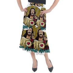 Buddy Christ Midi Mermaid Skirt by Valentinaart