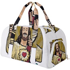 Buddy Christ Burner Gym Duffel Bag by Valentinaart