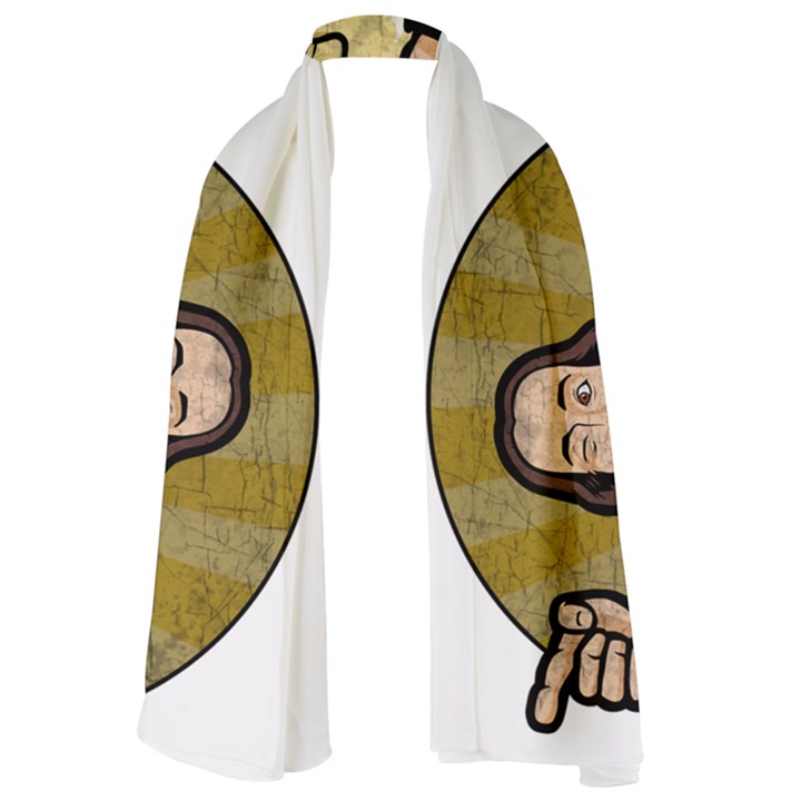 Buddy Christ Long Sheer Chiffon Scarf 