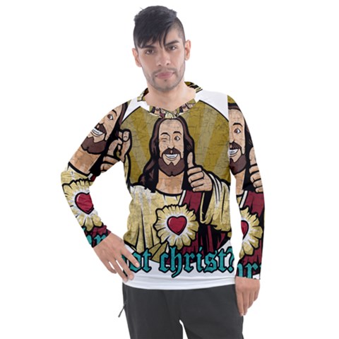 Buddy Christ Men s Pique Long Sleeve Tee by Valentinaart