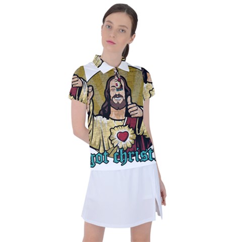 Buddy Christ Women s Polo Tee by Valentinaart