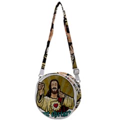 Buddy Christ Crossbody Circle Bag by Valentinaart