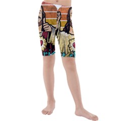 Got Christ? Kids  Mid Length Swim Shorts by Valentinaart