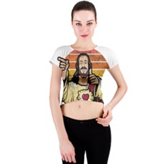 Got Christ? Crew Neck Crop Top by Valentinaart