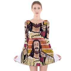 Got Christ? Long Sleeve Velvet Skater Dress