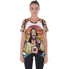 Got Christ? Cut Out Side Drop Tee by Valentinaart