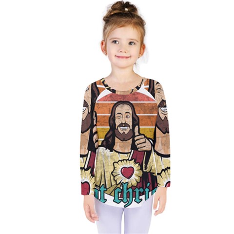 Got Christ? Kids  Long Sleeve Tee by Valentinaart