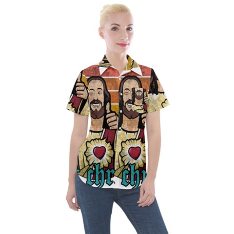 Got Christ? Women s Short Sleeve Pocket Shirt by Valentinaart