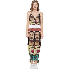 Got Christ? Sleeveless Tie Ankle Jumpsuit by Valentinaart