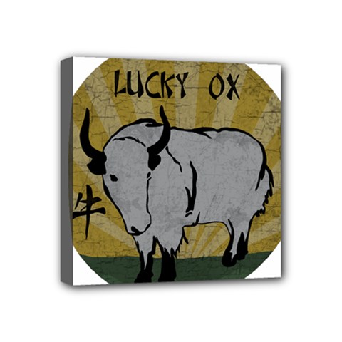 Chinese New Year ¨c Year Of The Ox Mini Canvas 4  X 4  (stretched) by Valentinaart