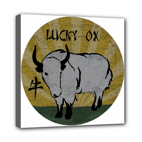 Chinese New Year ¨c Year Of The Ox Mini Canvas 8  X 8  (stretched) by Valentinaart