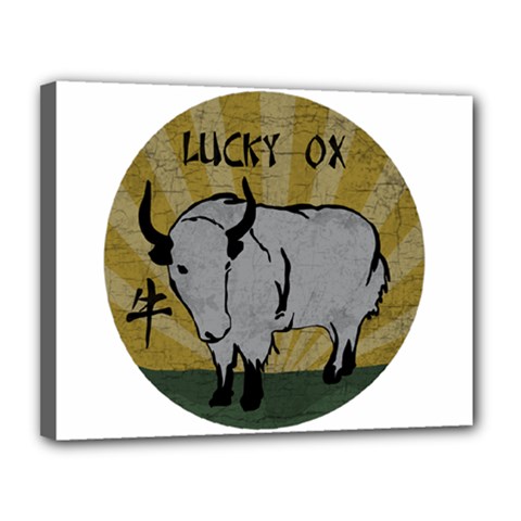 Chinese New Year ¨c Year Of The Ox Canvas 14  X 11  (stretched) by Valentinaart