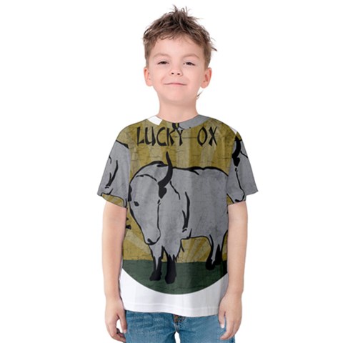 Chinese New Year ¨c Year Of The Ox Kids  Cotton Tee by Valentinaart