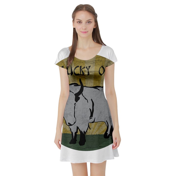 Chinese New Year ¨C Year of the Ox Short Sleeve Skater Dress