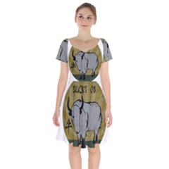 Chinese New Year ¨c Year Of The Ox Short Sleeve Bardot Dress by Valentinaart