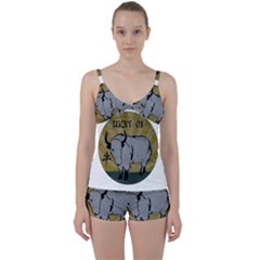 Chinese New Year ¨c Year Of The Ox Tie Front Two Piece Tankini by Valentinaart