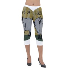 Chinese New Year ¨c Year Of The Ox Lightweight Velour Capri Leggings  by Valentinaart