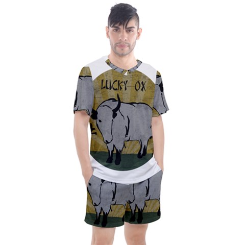 Chinese New Year ¨c Year Of The Ox Men s Mesh Tee And Shorts Set by Valentinaart