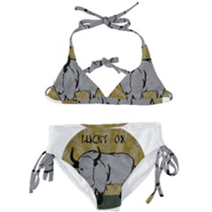 Chinese New Year ¨c Year Of The Ox Kids  Classic Bikini Set by Valentinaart