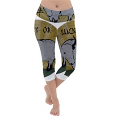 Chinese New Year ¨c Year Of The Ox Lightweight Velour Capri Yoga Leggings by Valentinaart