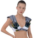 Chinese New Year ¨C Year of the Ox Plunge Frill Sleeve Bikini Top View1